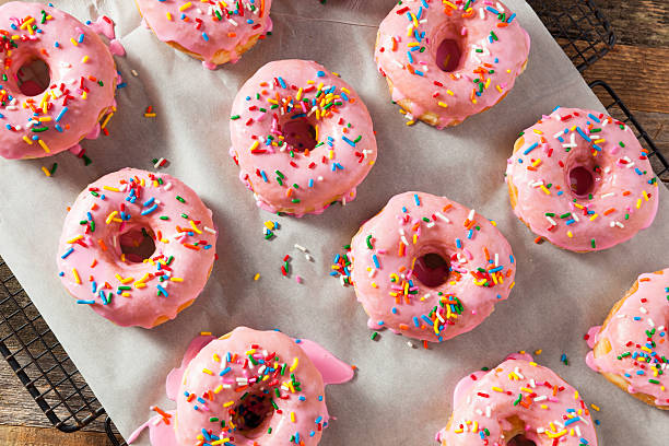 Strawberry Frosted Donuts